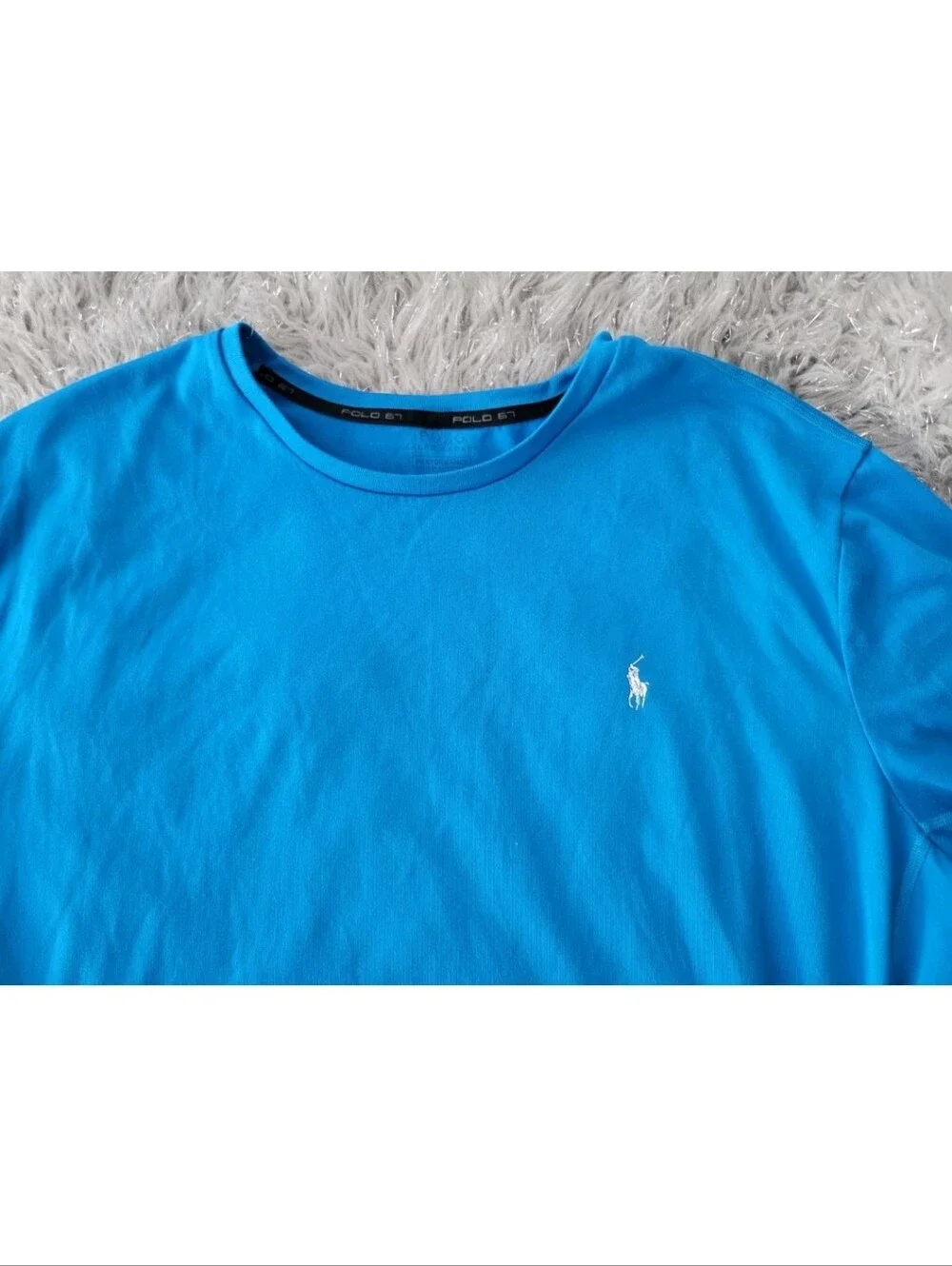 Polo Ralph Lauren 67 Performance Jersey Long Sleeve T Shirt Blue Athleisure XXL